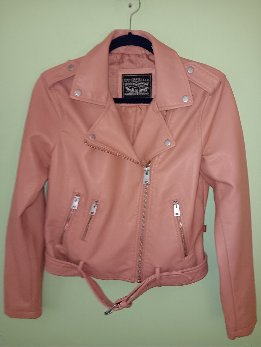 Levis Strauss & Co Women's Pink Biker Jacket